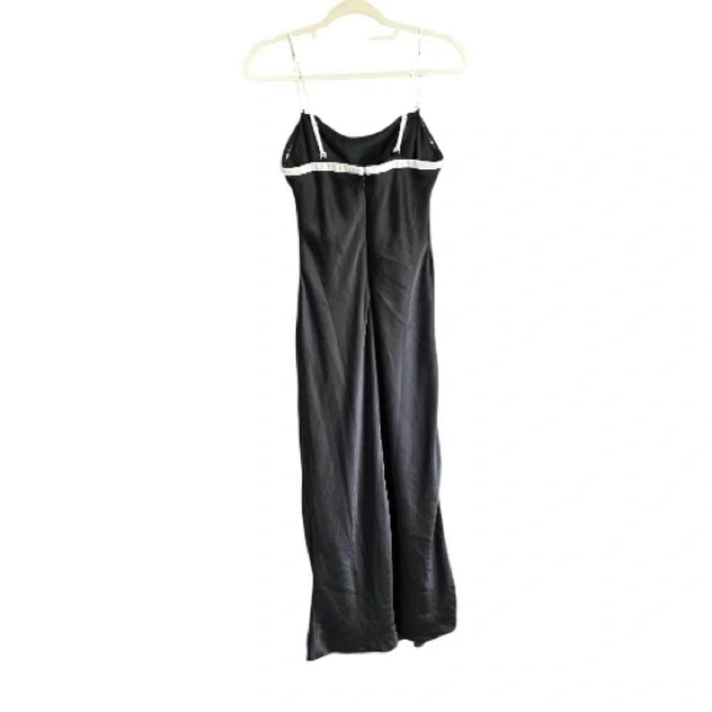ABERCROMBIE & FITCH Julia Slip Strapless‎ Bow Detail Maxi Dress Satin MP